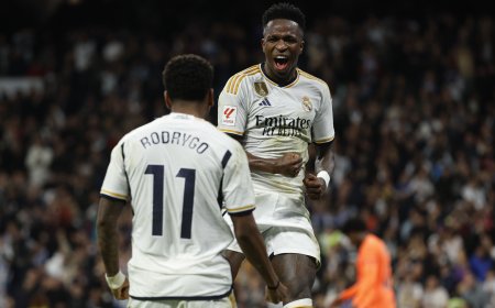 Vini vuelve a bailar en la goleada del Madrid al Valencia