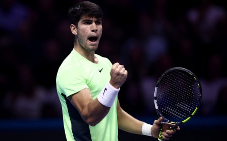 Alcaraz - Rublev, en directo | Alcaraz se apunta el primer set del partido en Turín