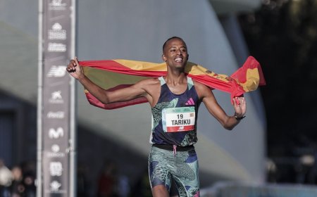 Récords españoles de Tariku Novales y Majida Maayouf en un rápido maratón de Valencia