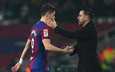 Las dos caras de Robert Lewandowski en el Barcelona