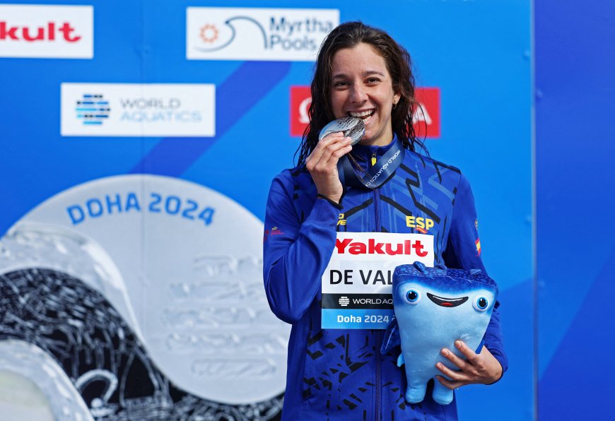 María de Valdés, plata en los 10 kilómetros en aguas abiertas del Mundial de Natación de Doha