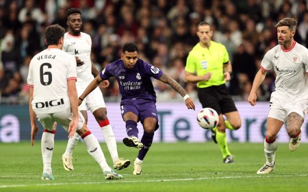 Real Madrid - Athletic, en directo | El Madrid se impone al descanso, con un golazo de Rodrygo