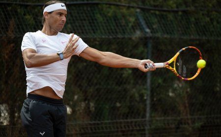 Rueda de prensa de Rafa Nadal antes de su estreno en el Torneo Conde de Godó
