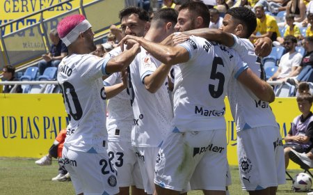 El Girona supera y presiona al Barça después de ganar en Las Palmas