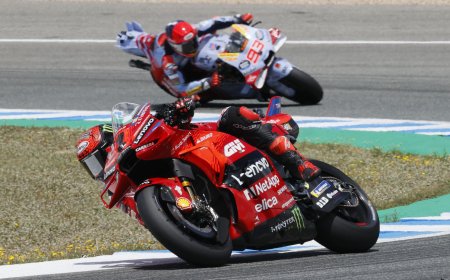 Pecco Bagnaia gana el GP de España con Marc Márquez segundo tras un magnífico duelo