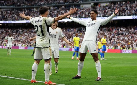 El Real Madrid atrapa su 36ª Liga tras ganar al Cádiz y perder el Barça ante el Girona