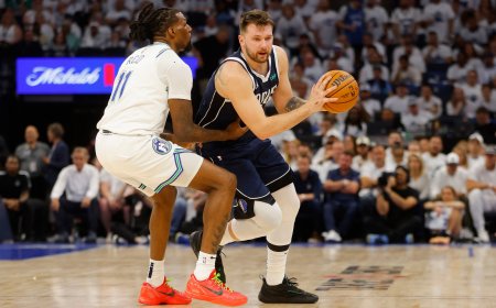Un gran cierre de Doncic da a Dallas el primer triunfo frente a Minnesota en la final del Oeste
