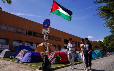 Tres detenidos por amenazar con palos a los acampados por Gaza en la Complutense