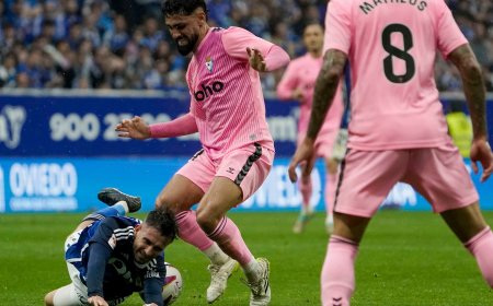 Luca Zidane aplaca al Oviedo, que firma un empate sin goles ante el Eibar