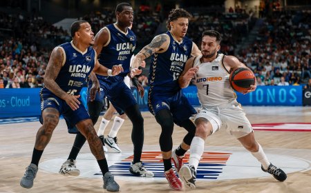 El Real Madrid gana el primer asalto frente a un combativo UCAM Murcia (84-76)