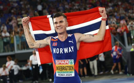 Ingebrigtsen no perdona y se impone en la final de 5.000m del europeo de atletismo