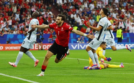 Georgia - Portugal, en directo | Al descanso, la selección georgiana vence a la portuguesa con un gol de Kvaratskhelia