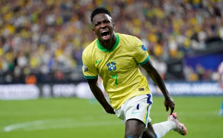 Vinicius despierta a Brasil y le propicia una goleada a Paraguay