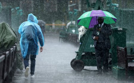 Un Wimbledon a cubierto y bajo agua, mucha agua