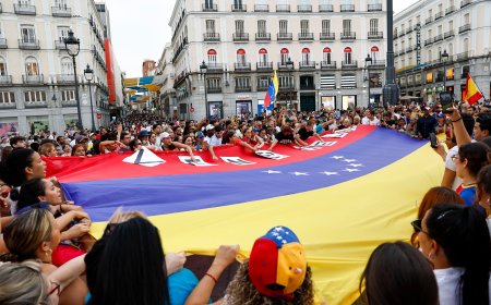 La diáspora venezolana sale a las calles de Madrid para condenar la reelección de Maduro