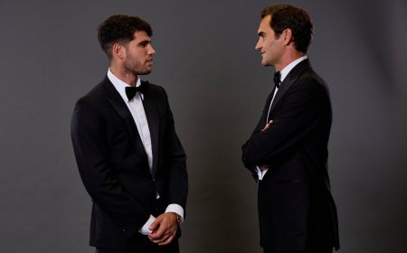 Alcaraz se reúne con su idolatrado Federer, “el Messi del tenis”