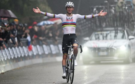 Tadej Pogacar honra el arcoíris imponiéndose en el Giro dell’Emilia