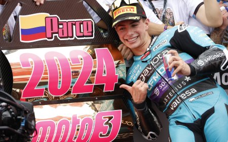David Alonso hace historia para Colombia con el título de Moto3