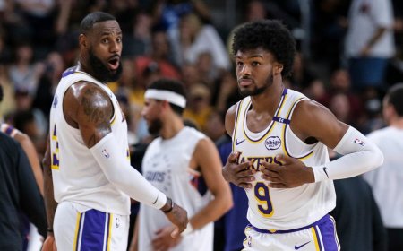 LeBron James y Bronny se convierten en la primera dupla padre-hijo que juega en la NBA