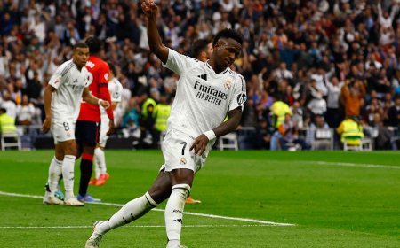 Real Madrid - Osasuna, en directo | Tres goles de Vinicius y uno de Bellingham alivian a Ancelotti