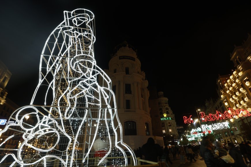 El encendido de las luces de Navidad en Madrid, en imágenes