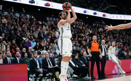 Sergio Llull, en primera línea: el escolta del Madrid bate este viernes el récord de partidos en la Euroliga