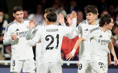 Deportiva Minera - Real Madrid, en directo | El Madrid golea en la primera mitad con tantos de Valverde, Camavinga y Güler