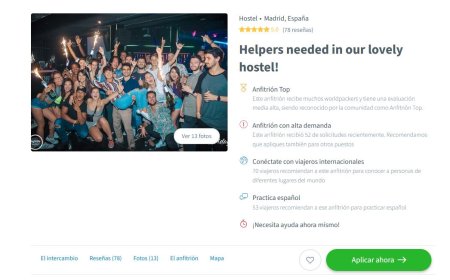 Se busca “voluntario” que quiera limpiar y cocinar en un hostal a cambio de una cama, aunque sea ilegal