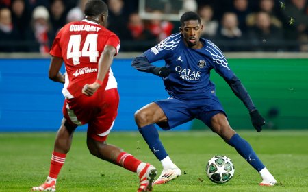 Dembélé mete 18 goles en siete partidos y pone al PSG en el umbral de los octavos