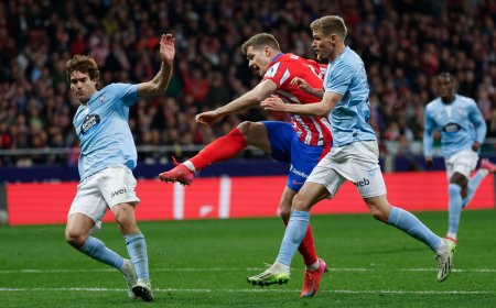 El Atlético, un punto de orgullo ante el Celta, pero sin liderato