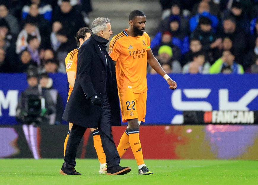 El Real Madrid calcula que Antonio Rüdiger estará de baja entre dos y tres semanas