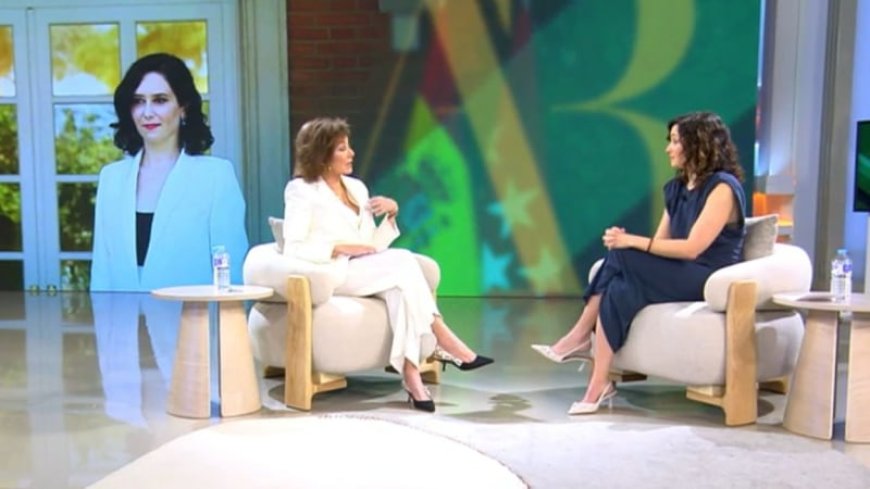 Ayuso lanza una batería de acusaciones sin rigor contra Sánchez en el programa de Ana Rosa