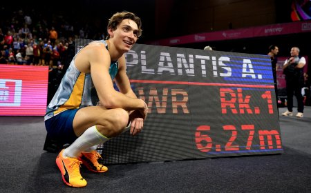 Nuevo récord del mundo de salto con pértiga de Mondo Duplantis: 6,27m