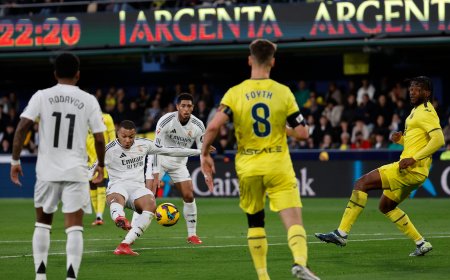 Mbappé y Courtois no tiran la Liga y llevan al Madrid a la victoria contra el Villarreal