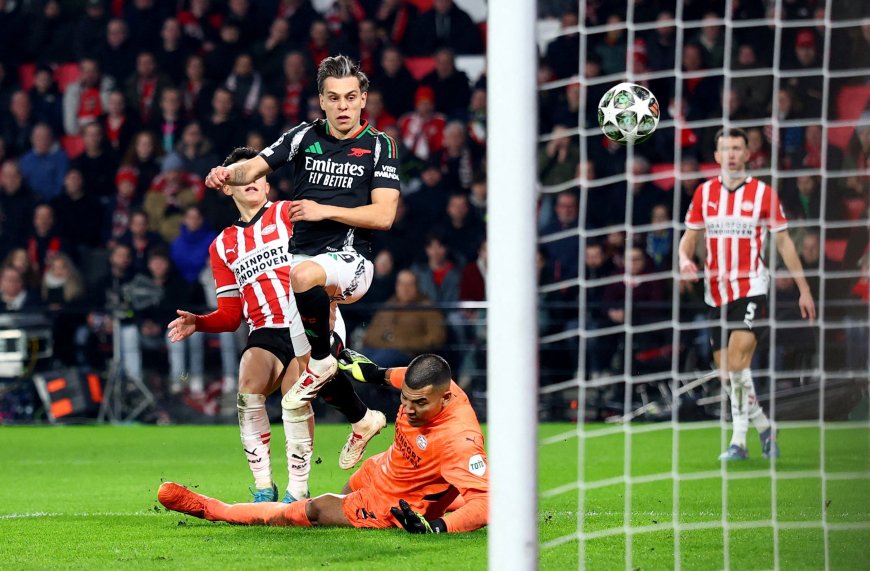El Arsenal de Arteta destroza al PSV y será el rival de Madrid o Atlético