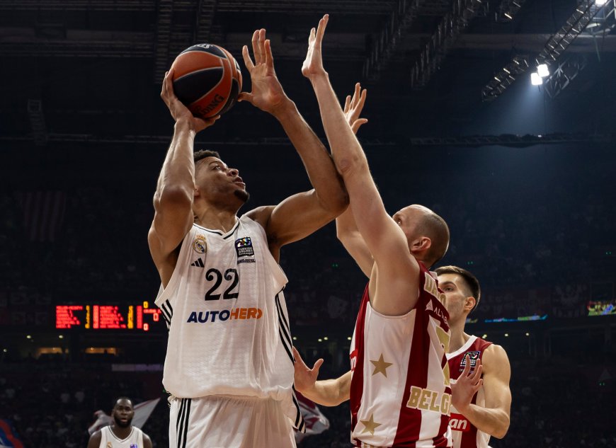 El Real Madrid sobrevive en la caldera del Estrella Roja: 72-78