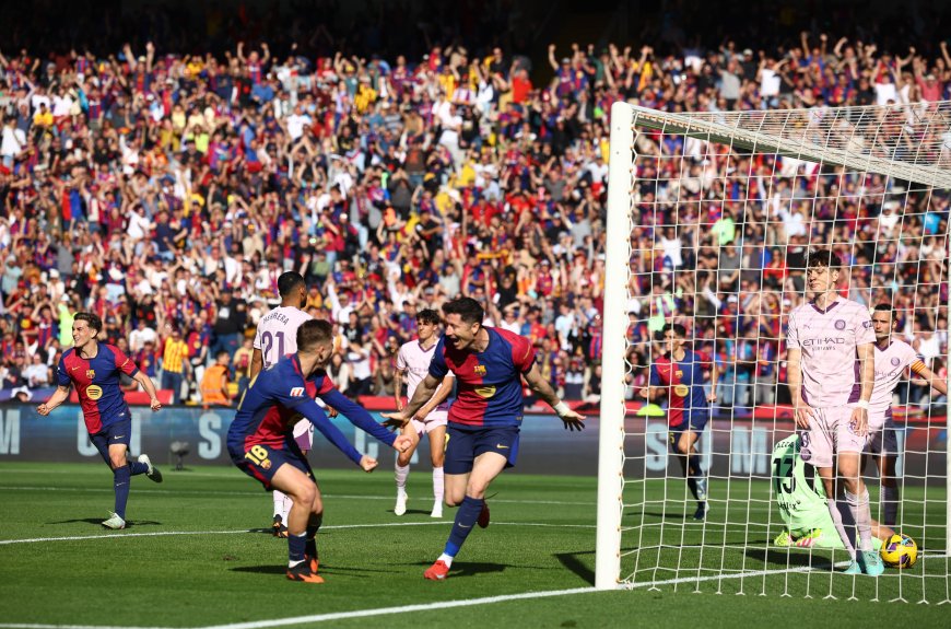 Barcelona - Girona en directo | Los azulgrana ganan el derbi catalán con un doblete de Lewandowski, un gol de Ferran y un tanto en propia de Krejci
