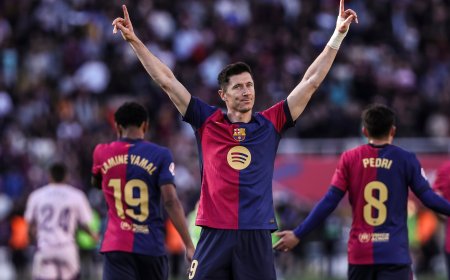 Lewandowski es el termómetro del Barcelona con 25 goles en 28 partidos de Liga