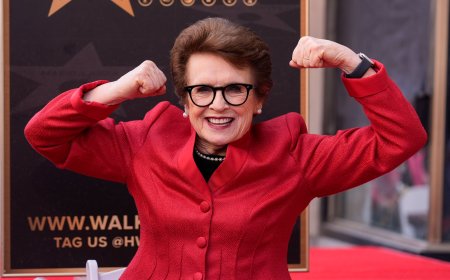 Billie Jean King recibe su estrella en el Paseo de la Fama: “Sé que soy la primera mujer, pero espero no ser la última, sino solo el principio”