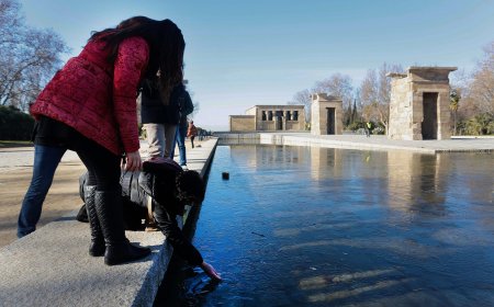 Madrid estudia cómo devolver el agua al estanque del templo de Debod, seco desde hace siete años