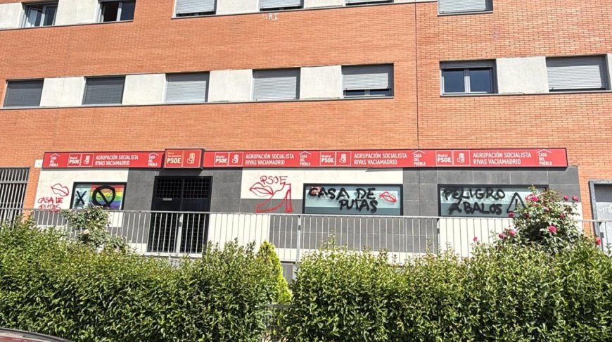 El PSOE denuncia un ataque vandálico en su sede de Rivas-Vaciamadrid