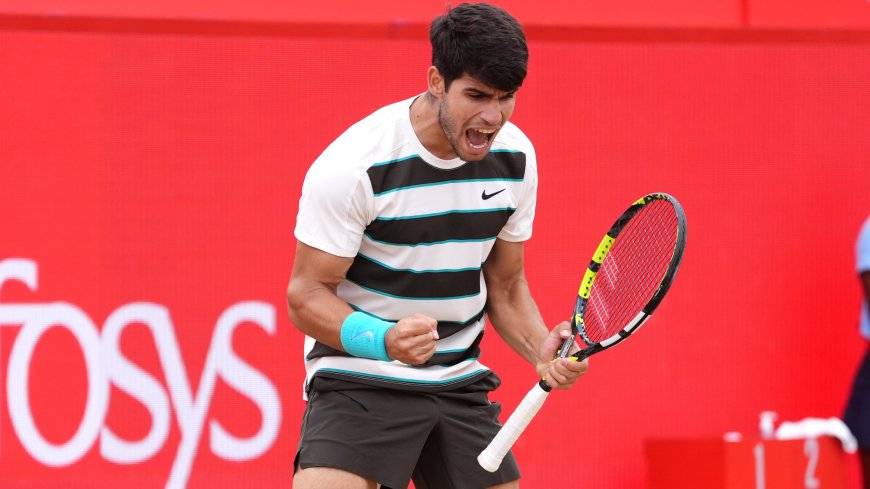 Alcaraz - Lehecka, en directo | Alcaraz consigue su quinto título de la temporada en Queen’s tras derrotar a Lehecka por 7-5, (5)6-7 y 6-2