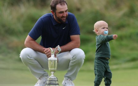 Scottie Scheffler, una máquina de jugar al golf, gana el Open Británico, su cuarto grande