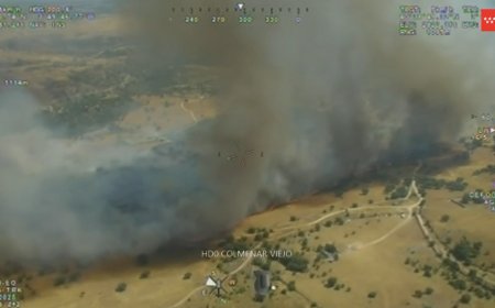 Desatado un incendio forestal en la localidad madrileña de Colmenar Viejo