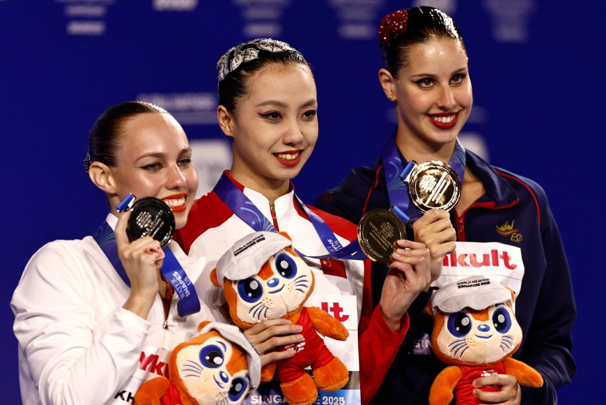 Iris Tió conquista el bronce en Singapur y lidera el arranque español en el Mundial de natación artística