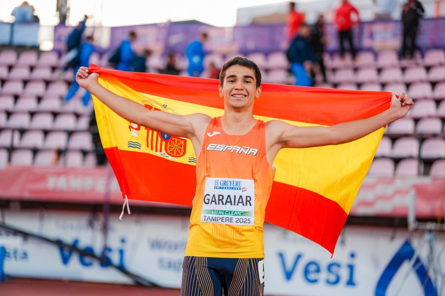 España tiene dos campeones de Europa sub-20 insólitos: un corredor de 100 metros y una lanzadora de disco