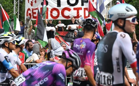 Diez detenidos en las protestas propalestinas de La Vuelta a su paso por Lugo