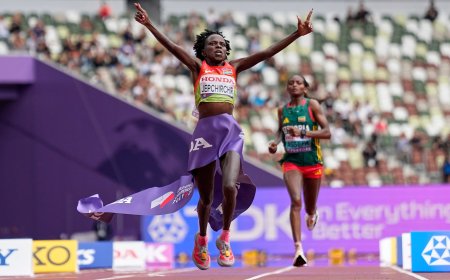 La keniana Jepchirchir gana el maratón del Mundial al sprint en el tartán del Estadio Nacional