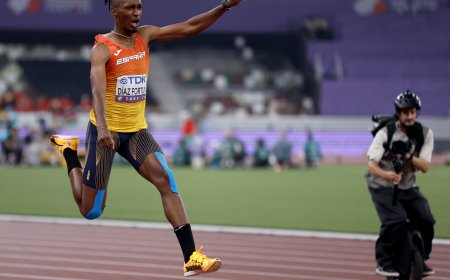 Jordan Díaz se lesiona en el cuádriceps en el primer salto y se retira del Mundial de atletismo