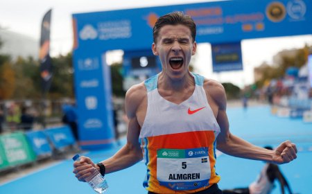 El sueco Almgren bate el récord de Europa de medio maratón en Valencia